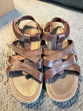Merrell Brown Women's Strappy Leather Sandals